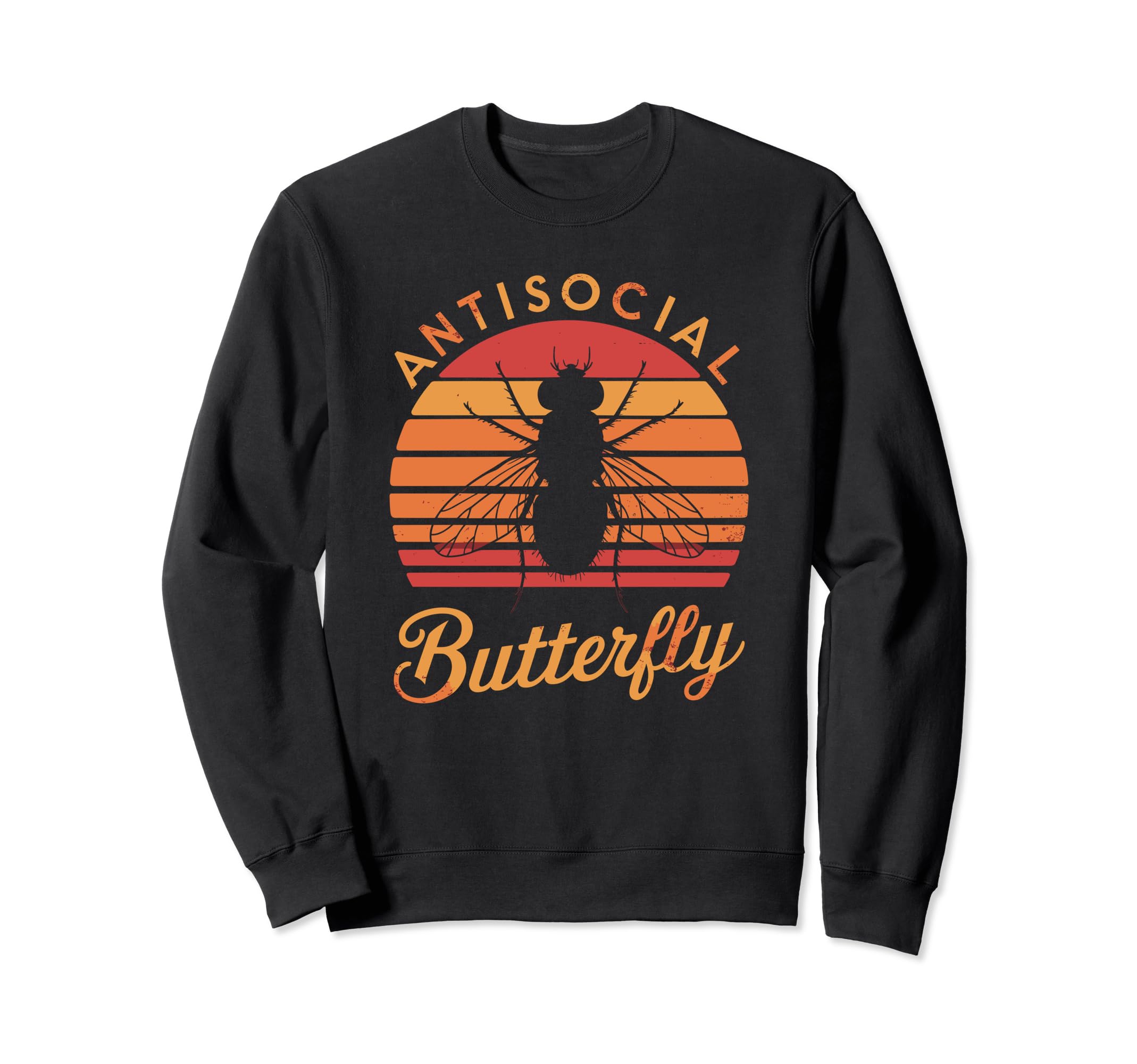 Antisocial Butterfly Housefly Sweatshirt - Novelty Apparel Unisex - T-Shirt, Sweatshirt, Hoodie
