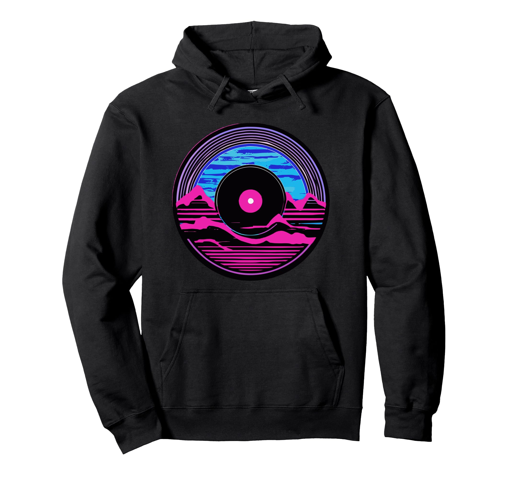 Waves Vinyl Record Vaporwave Music Hoodie - Aesthetic Graphic Unisex - T-Shirt, Sweatshirt, Hoodie