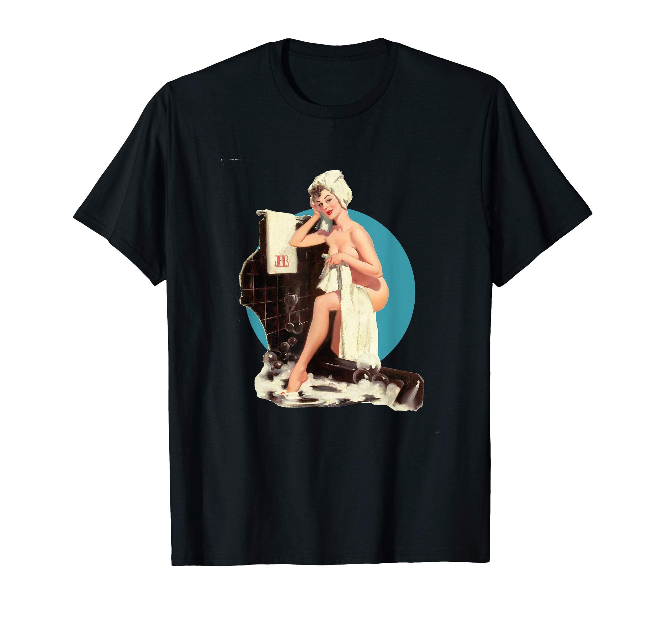 1940S Pin Up Sexy American Art T-Shirt - Minimalist Print Men Women - T-Shirt, Sweatshirt, Hoodie