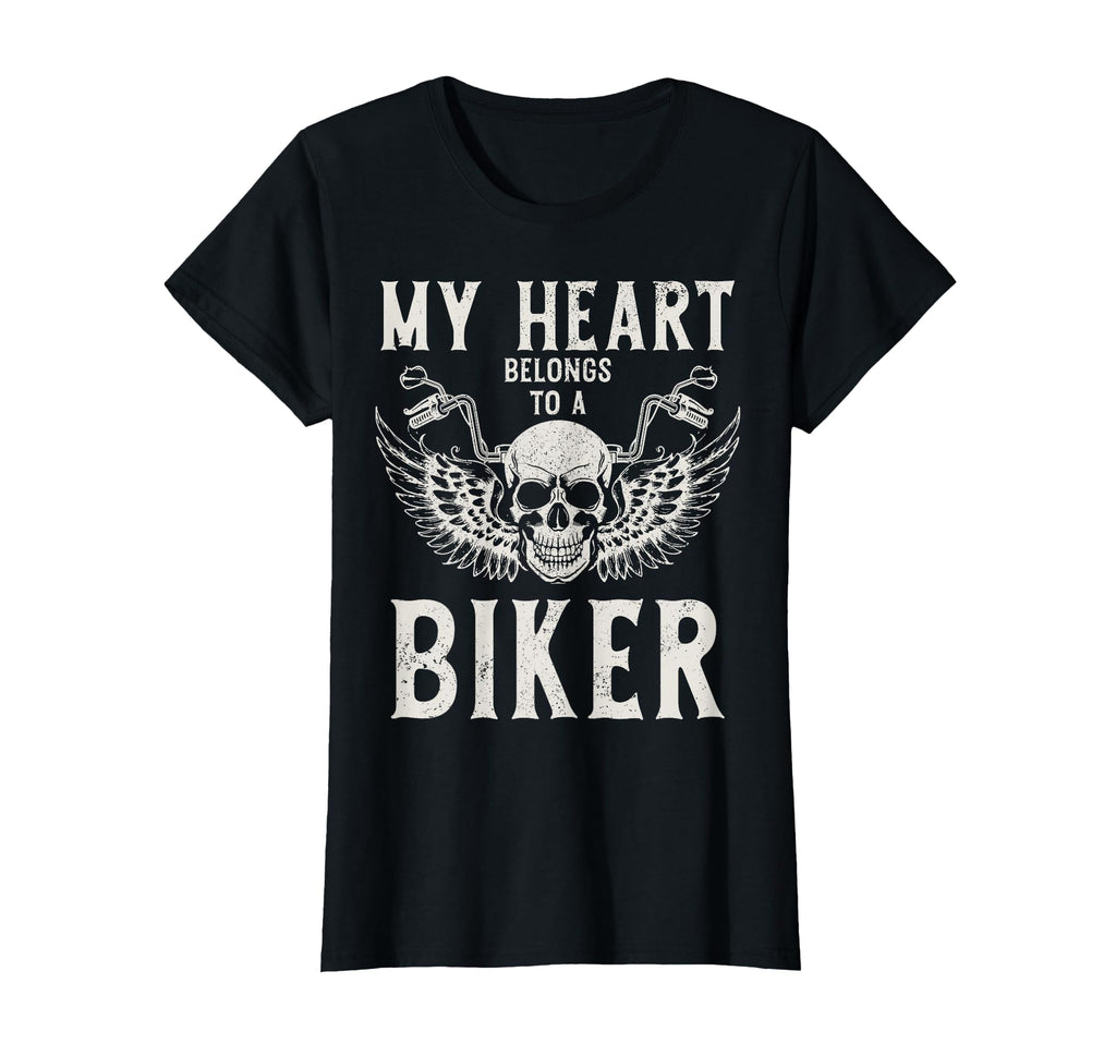 Biker My Heart Belongs To Biker T-Shirt - Fun Novelty Design Men Women - T-Shirt, Sweatshirt, Hoodie