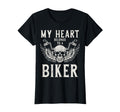 Biker My Heart Belongs To Biker T-Shirt - Fun Novelty Design Men Women - T-Shirt, Sweatshirt, Hoodie