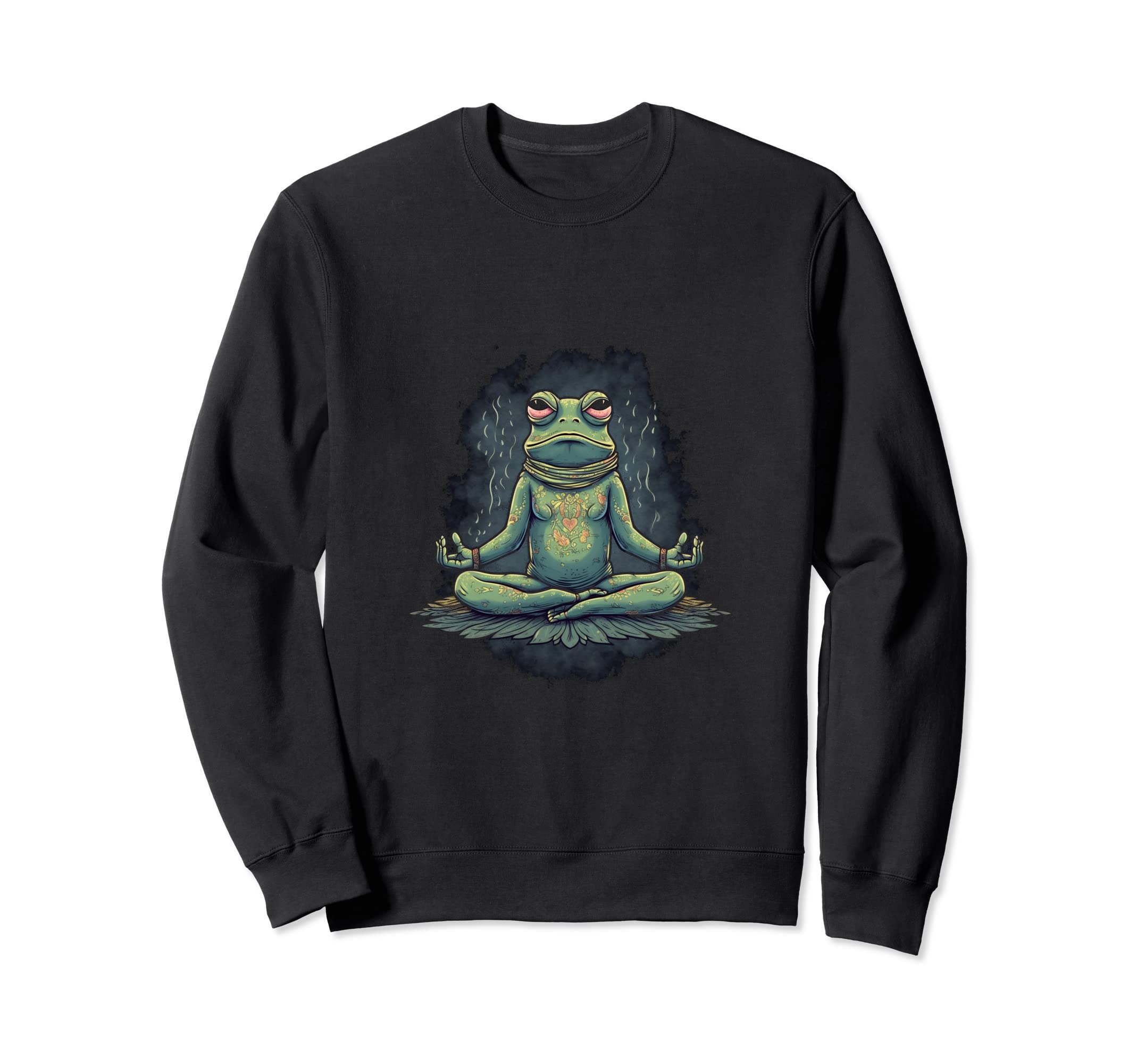 Yoga Frog Meditation Sweatshirt - Casual Everyday Wear for Adults - T-Shirt, Sweatshirt, Hoodie