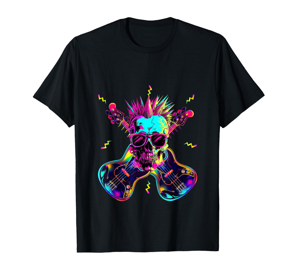 Streetwear Synthwave 80S 90S Skull T-Shirt - Aesthetic Graphic for Adults - T-Shirt, Sweatshirt, Hoodie