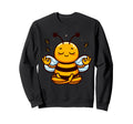 Meditation Bee Yoga Pose Relaxing Sweatshirt - Minimalist Print Men Women - T-Shirt, Sweatshirt, Hoodie