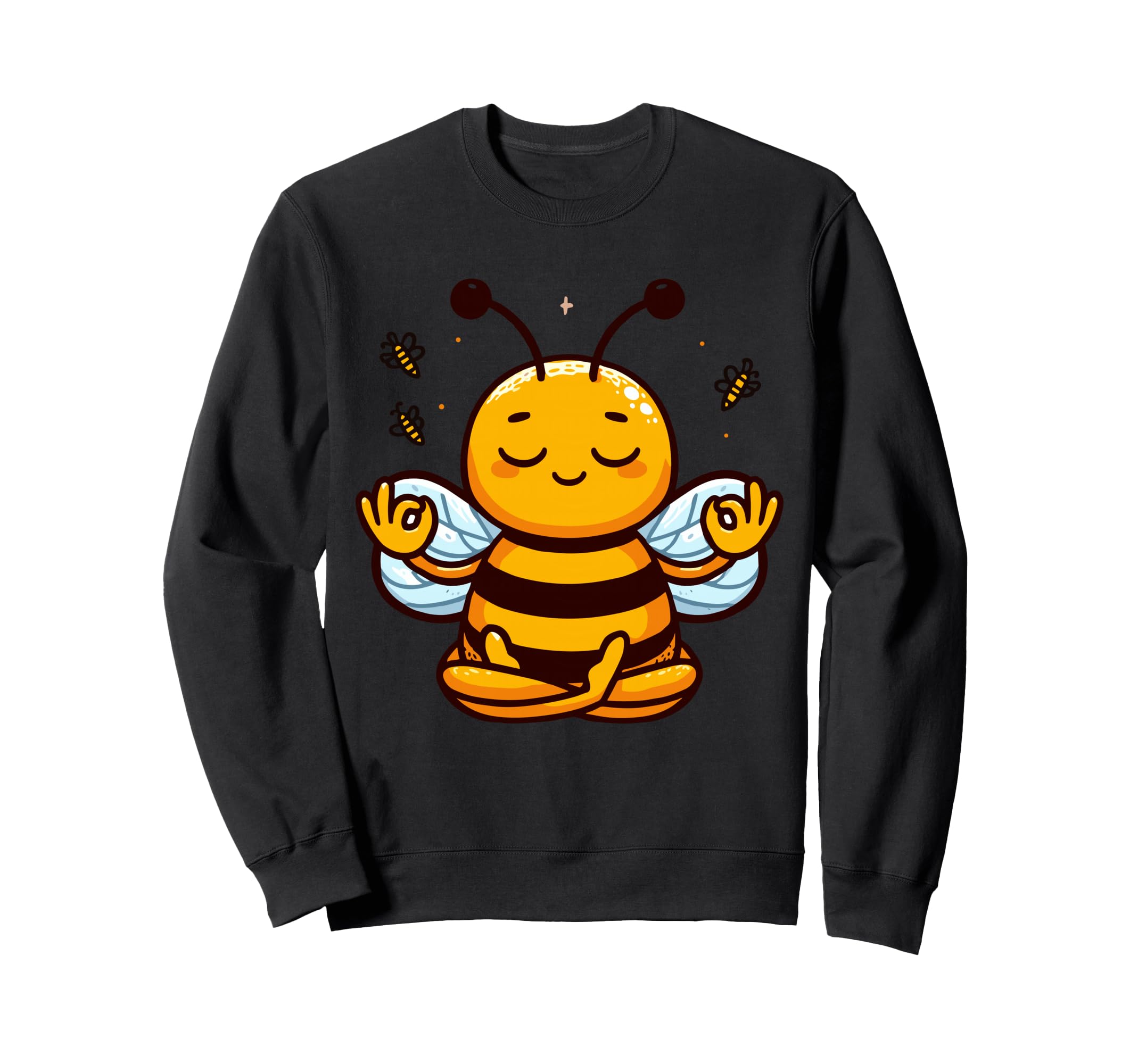 Meditation Bee Yoga Pose Relaxing Sweatshirt - Minimalist Print Men Women - T-Shirt, Sweatshirt, Hoodie