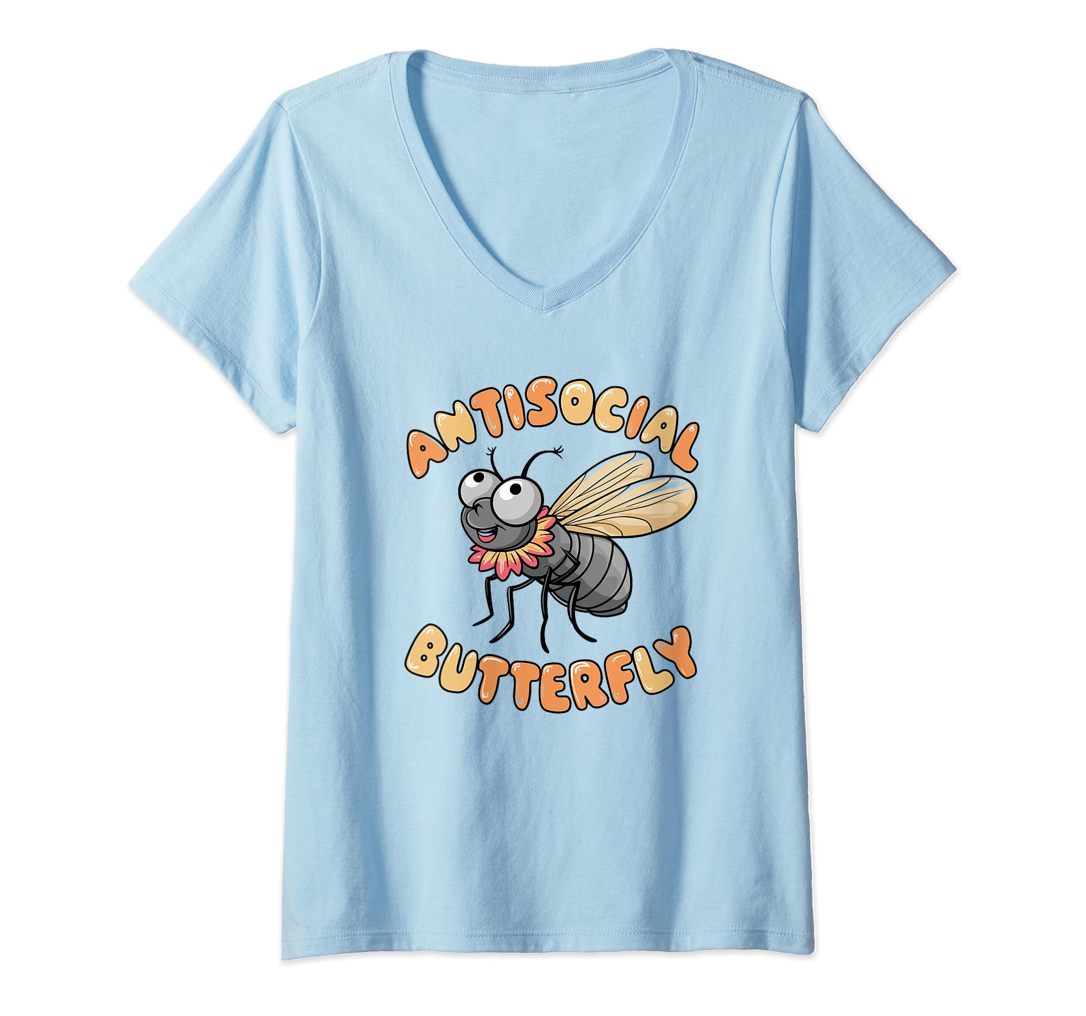 Womens Antisocial Butterfly Funny T-Shirt - Custom Art Print Unisex - T-Shirt, Sweatshirt, Hoodie