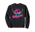 Miami Palm Sunset Nostalgia Sweatshirt - Casual Everyday Wear Men Women - T-Shirt, Sweatshirt, Hoodie