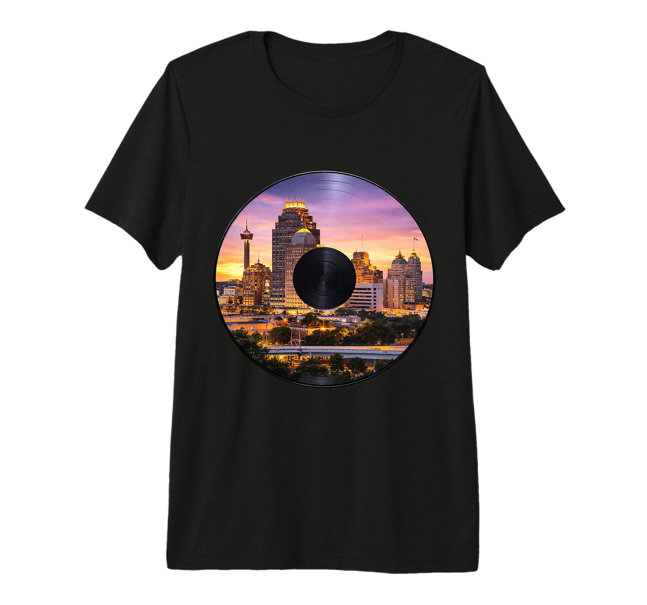 San Antonio Texas Vinyl Tri Blend T-Shirt - Streetwear Style for Adults - T-Shirt, Sweatshirt, Hoodie