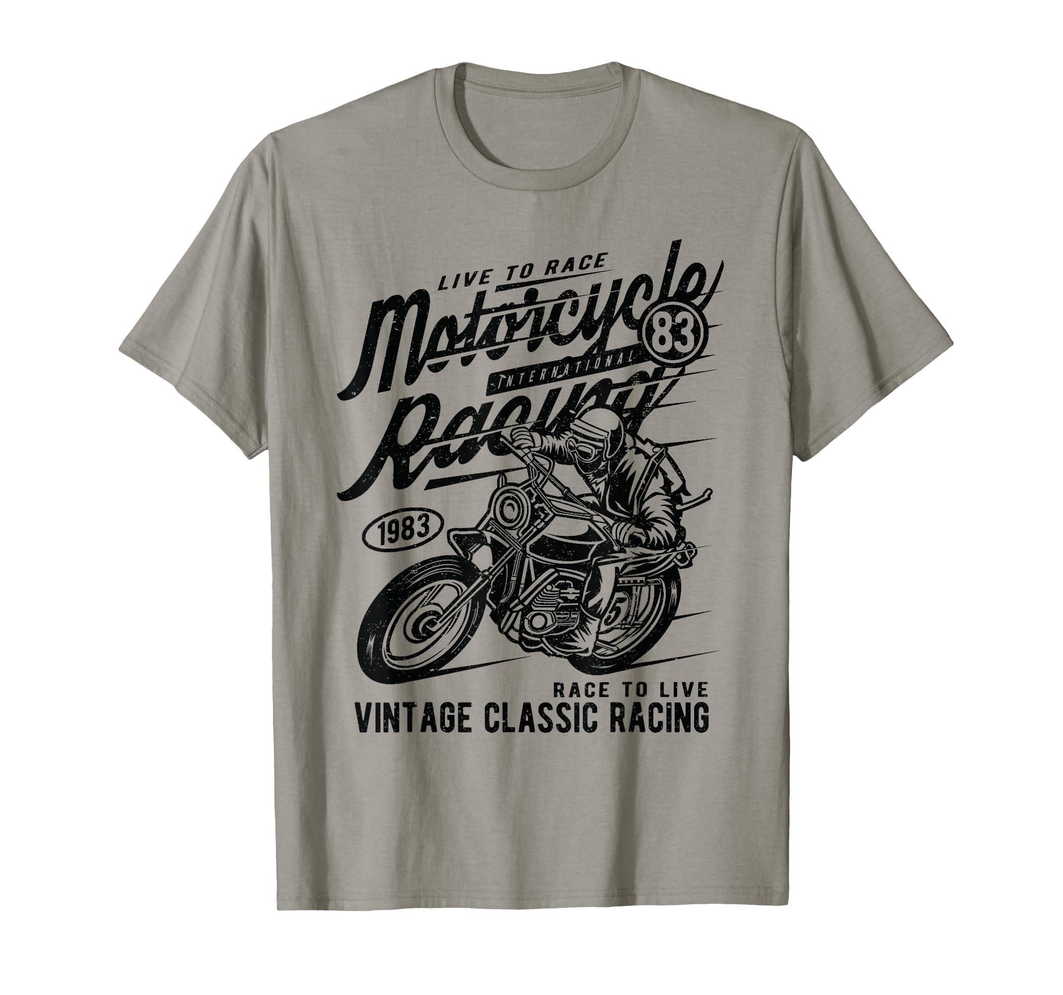 Motorcycle Racing Distressed T-Shirt - Minimalist Print Unisex - T-Shirt, Sweatshirt, Hoodie