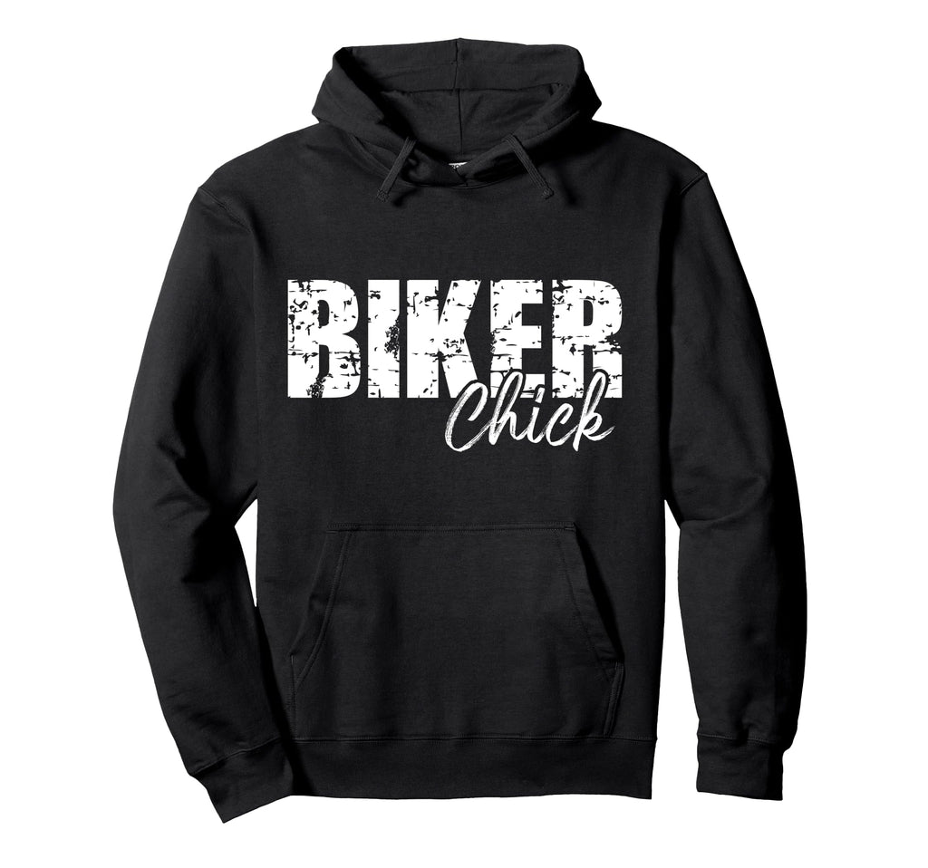 Motorcycle Biker Biker Chick Hoodie - Fun Novelty Design for Adults - T-Shirt, Sweatshirt, Hoodie