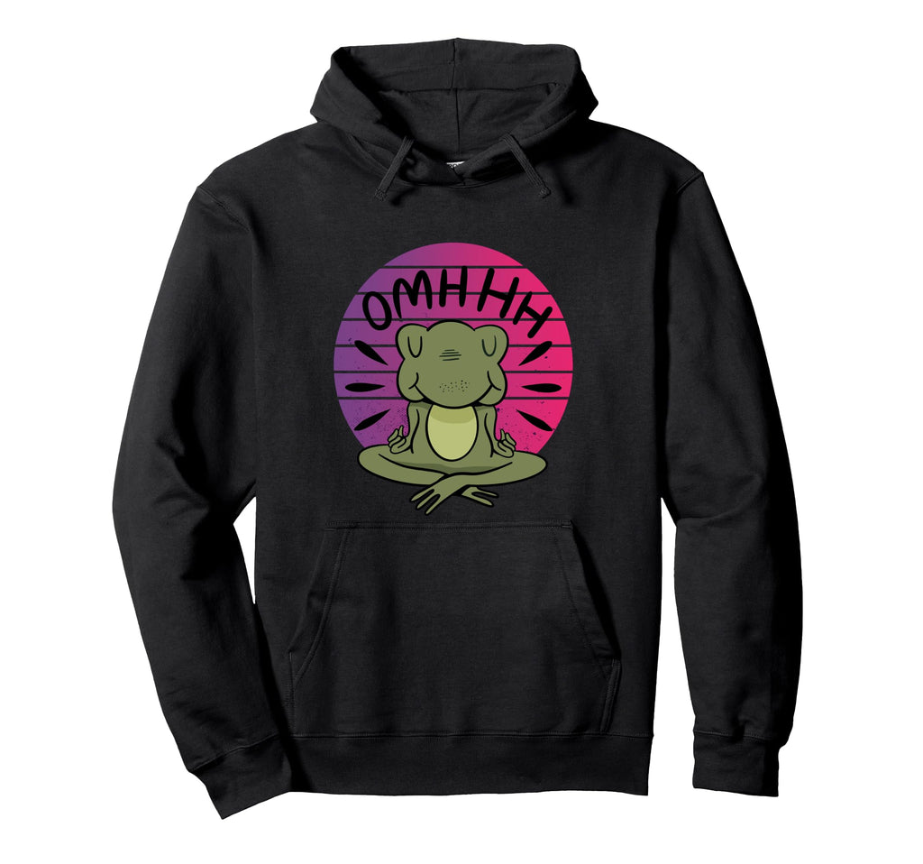 Frog Meditation Yoga Mindfulness Hoodie - Unique Graphic for Adults - T-Shirt, Sweatshirt, Hoodie