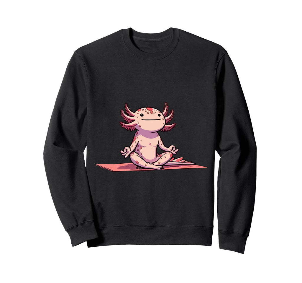Meditation Axolotl Yoga Pose Relaxing Sweatshirt - Graphic Print Unisex - T-Shirt, Sweatshirt, Hoodie