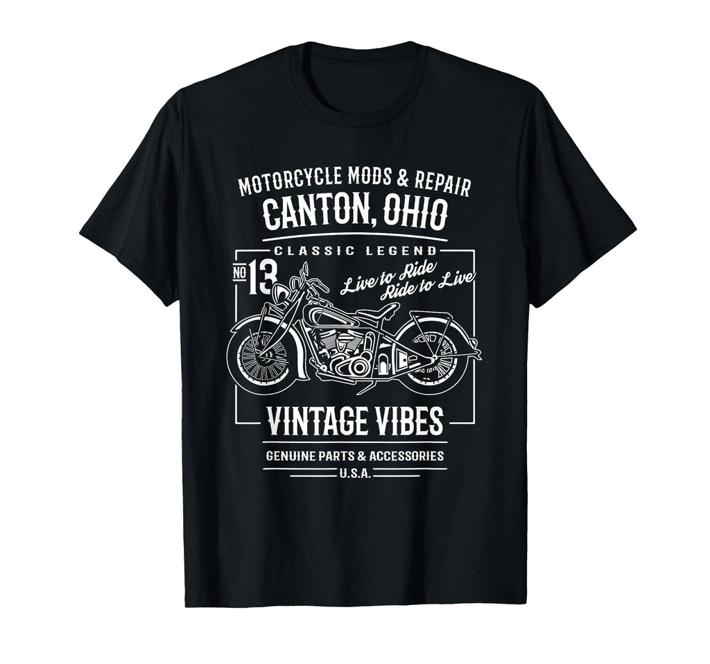 Canton Oh Usa Motorcycle Adventure T-Shirt - Aesthetic Graphic for Adults - T-Shirt, Sweatshirt, Hoodie