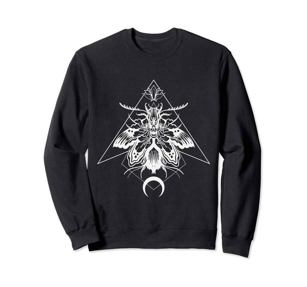 Beautiful Moth Goth Horror Sweatshirt - Graphic Print for Adults - T-Shirt, Sweatshirt, Hoodie