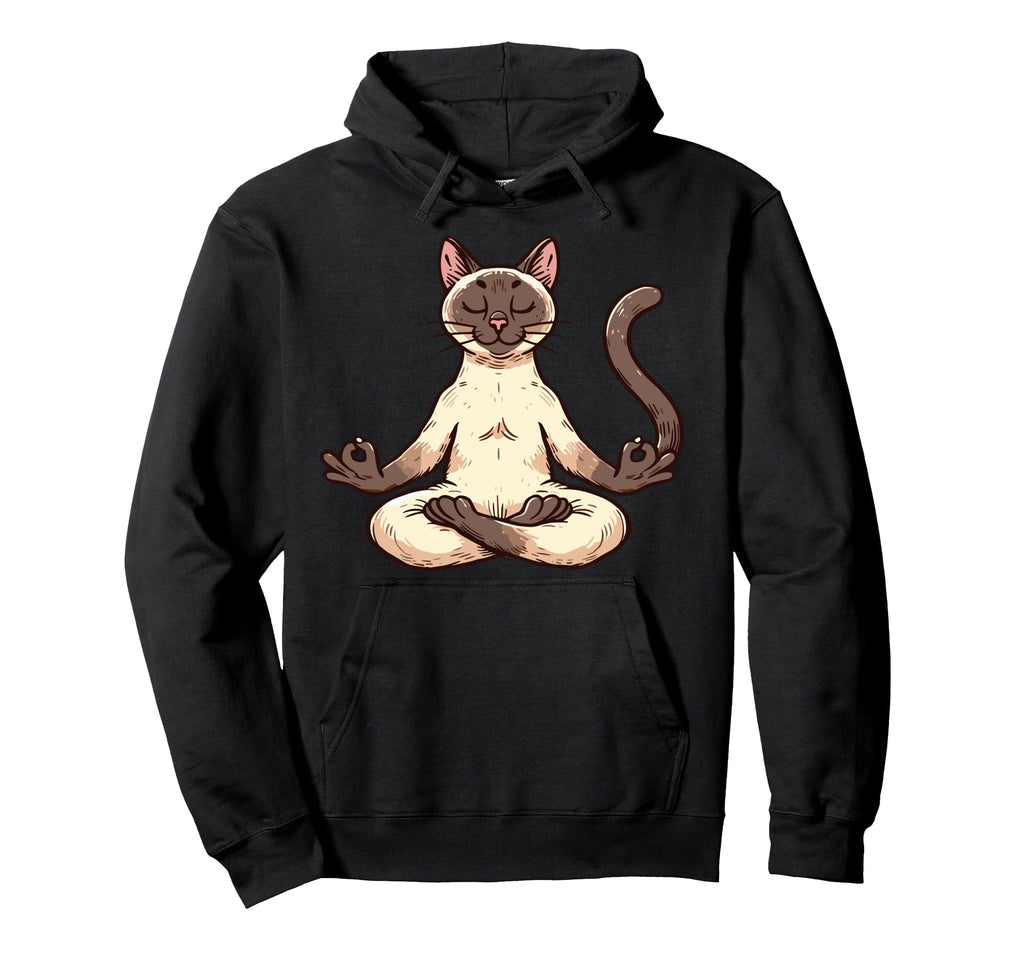 Meditation Siamese Yoga Pose Relaxing Hoodie - Custom Art Print Men Women - T-Shirt, Sweatshirt, Hoodie