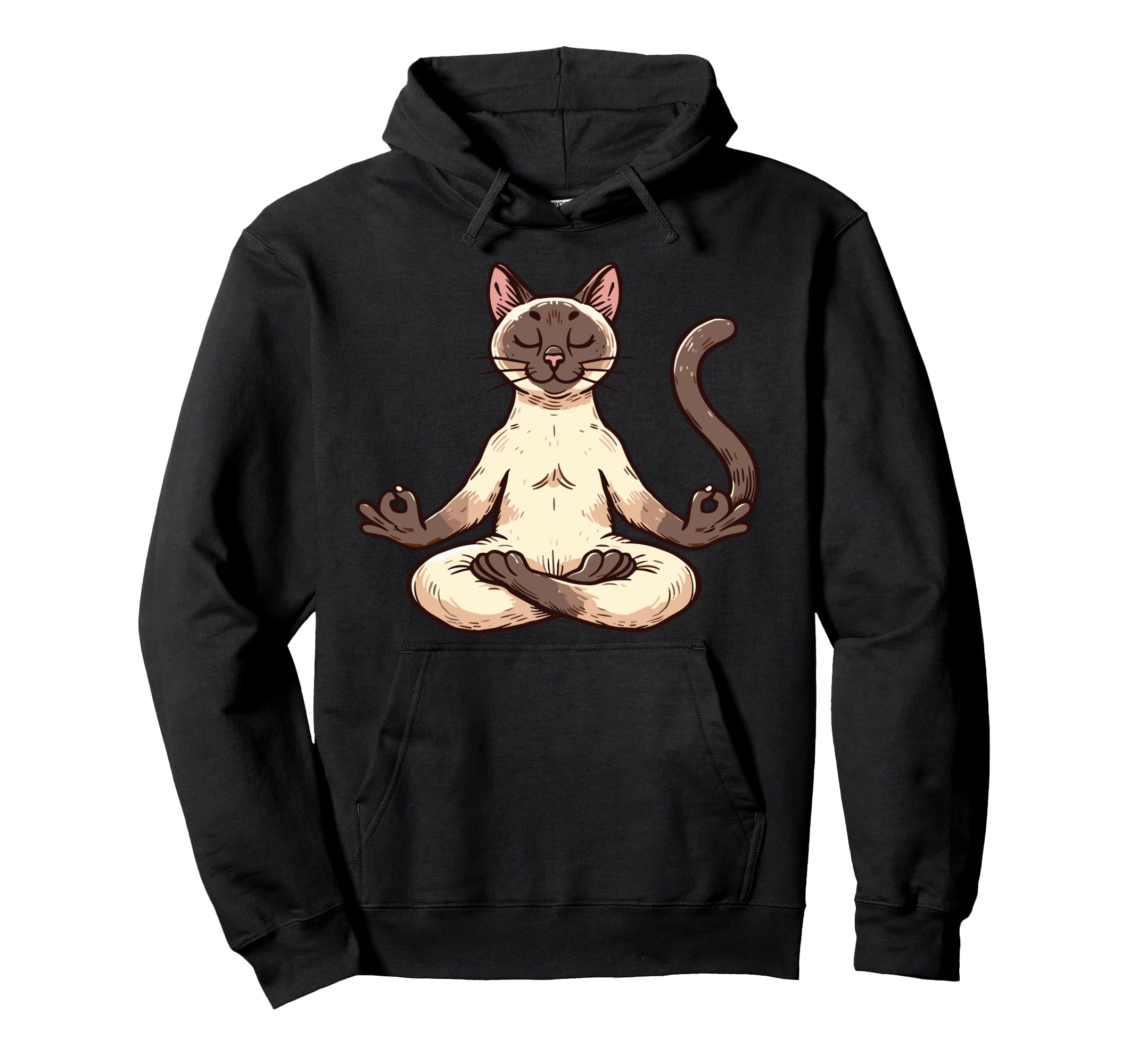Meditation Siamese Yoga Pose Relaxing Hoodie - Custom Art Print Men Women - T-Shirt, Sweatshirt, Hoodie
