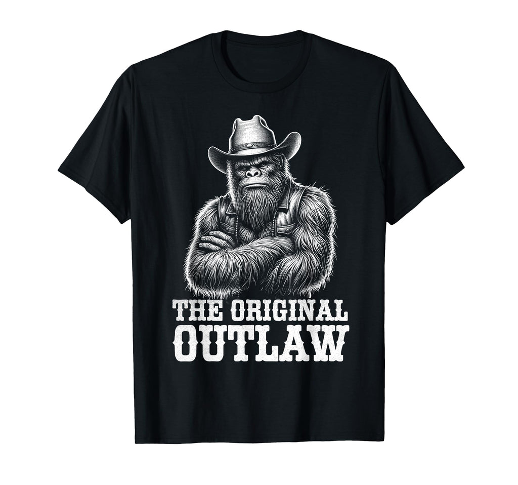 Bigfoot Sasquatch Funny Cowboy Cryptid T-Shirt - Fun Novelty Design Unisex - T-Shirt, Sweatshirt, Hoodie