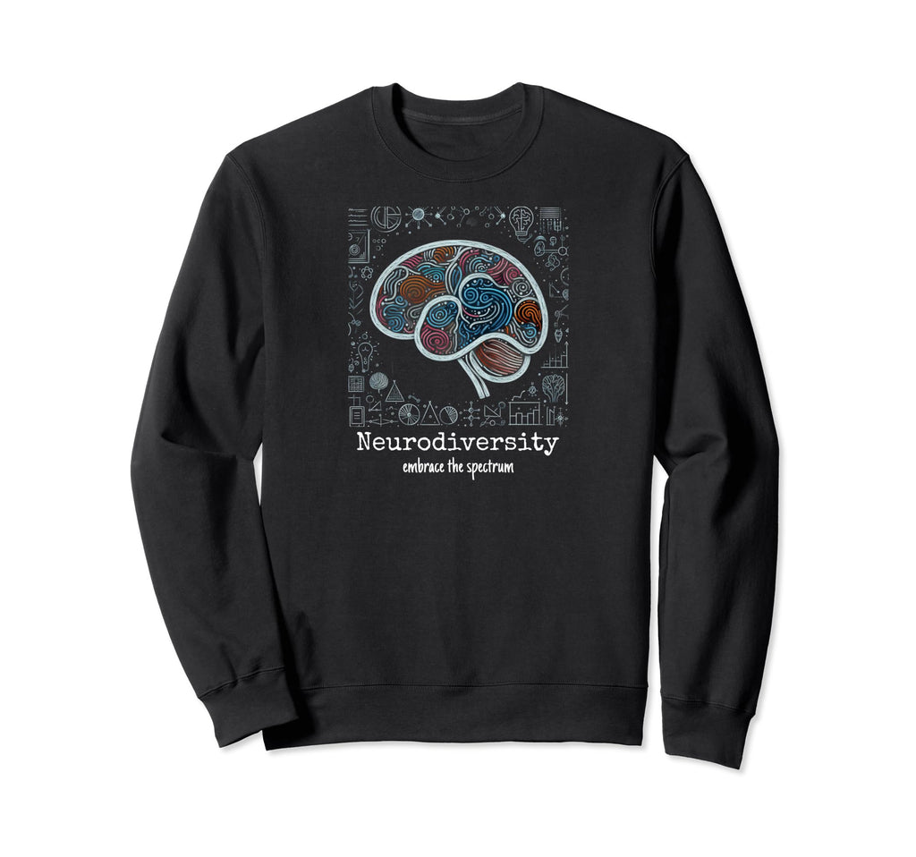Colorful Rainbow Brain Sweatshirt - Casual Everyday Wear Men Women - T-Shirt, Sweatshirt, Hoodie