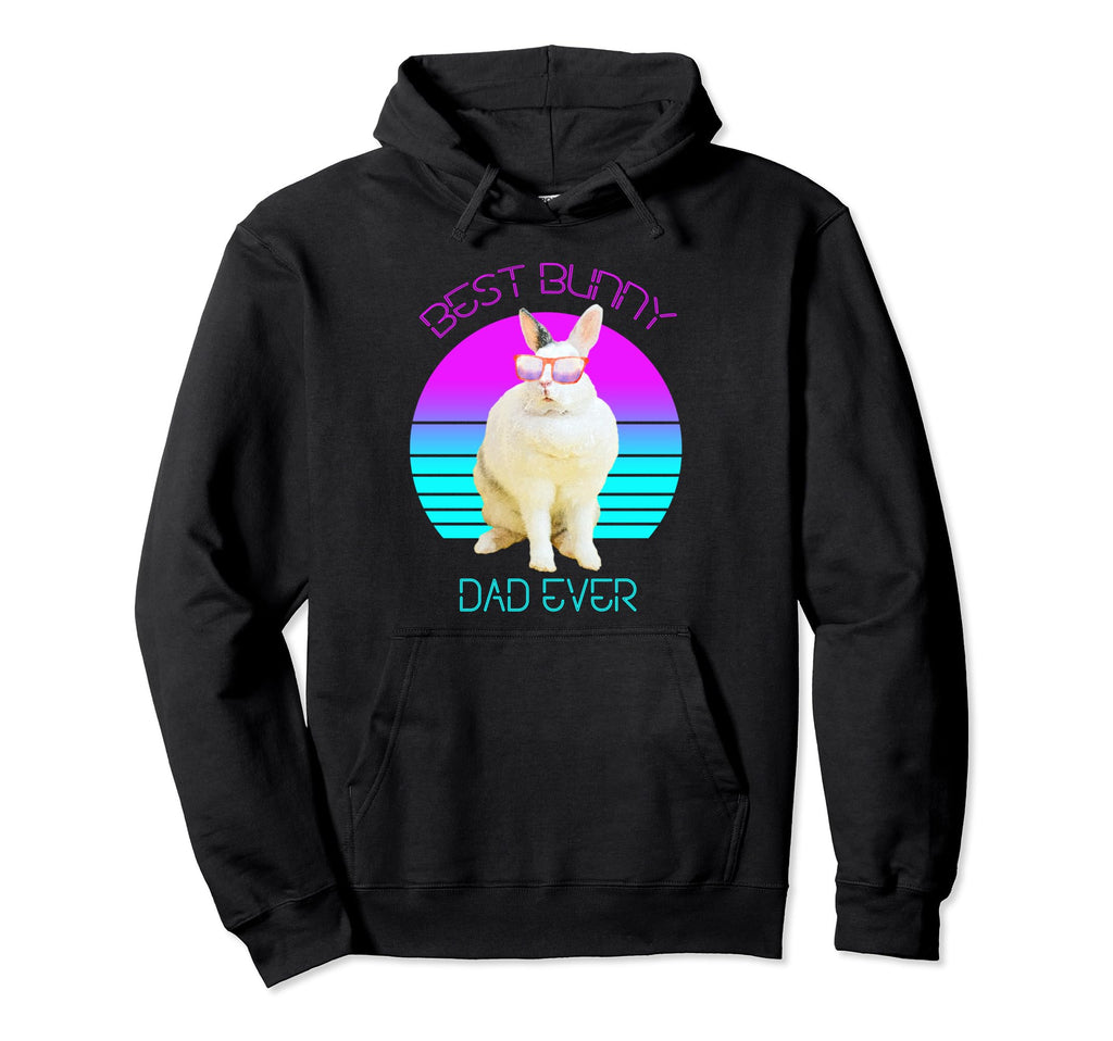 Best Bunny Dad Ever Vaporwave Hoodie - Minimalist Print Men Women - T-Shirt, Sweatshirt, Hoodie