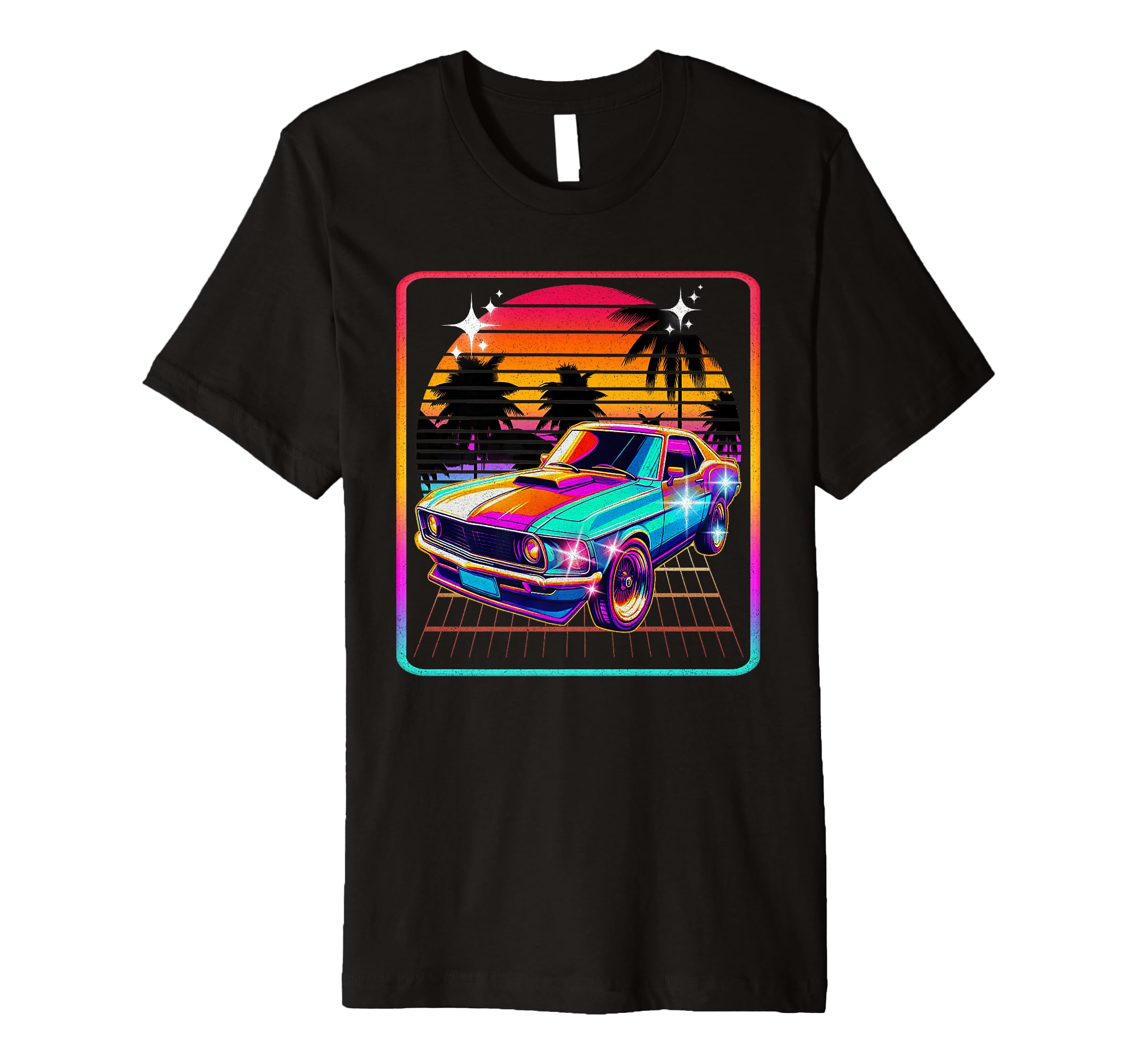 Car Lover Gift American Muscle Car T-Shirt - Custom Art Print Men Women - T-Shirt, Sweatshirt, Hoodie