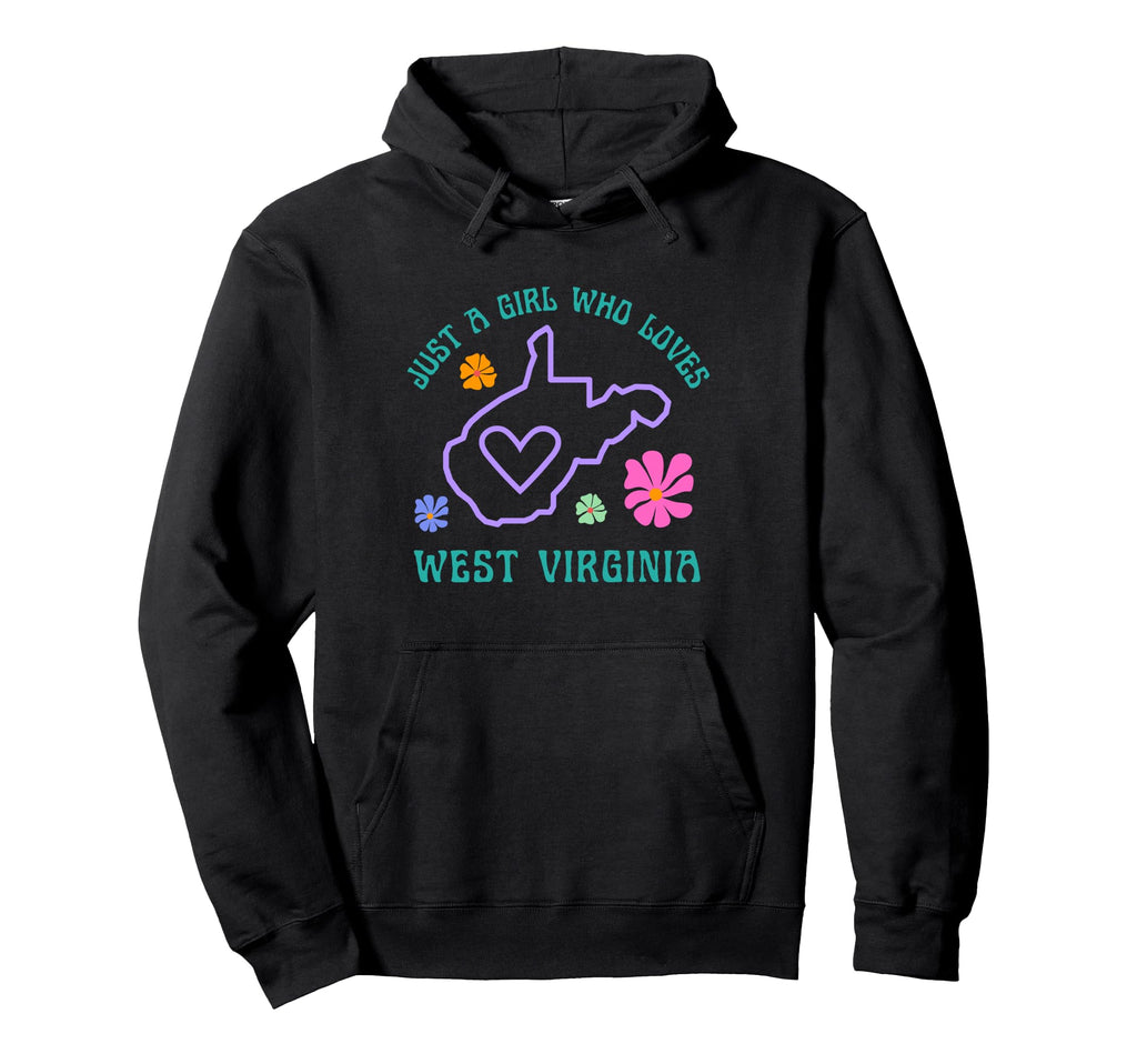 Just Who Loves West Virginia Trendy Hoodie - Fun Novelty Design Unisex - T-Shirt, Sweatshirt, Hoodie