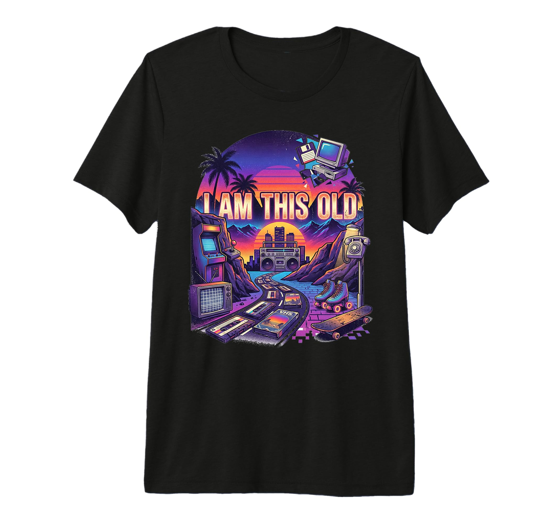 1980S Themed Party Synthwave 80S 90S T-Shirt - Aesthetic Graphic Men Women - T-Shirt, Sweatshirt, Hoodie