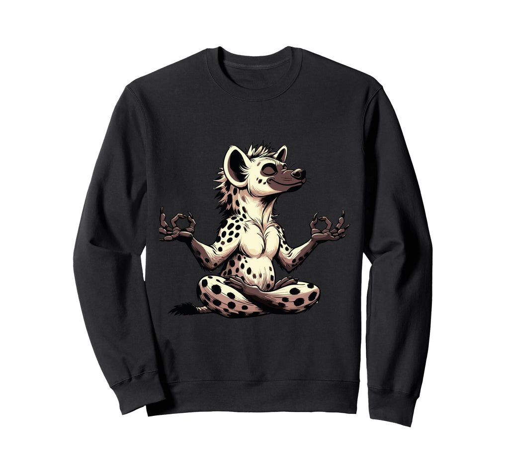 Meditation Hyena Yoga Pose Relaxing Sweatshirt - Aesthetic Graphic Unisex - T-Shirt, Sweatshirt, Hoodie