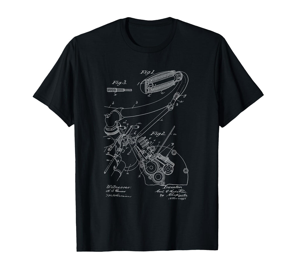 Motorcycle Diagram Twistgrip Patent T-Shirt - Graphic Print Unisex - T-Shirt, Sweatshirt, Hoodie