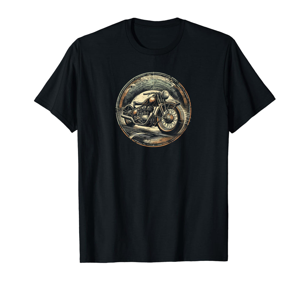 Moto Round Illustration T-Shirt - Custom Art Print Men Women - T-Shirt, Sweatshirt, Hoodie