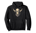 Bull Cowboy Hat Bandana Western Hoodie - Streetwear Style Unisex - T-Shirt, Sweatshirt, Hoodie