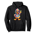Hippie Tie Dye Duck Peace Sign Hoodie - Fun Novelty Design for Adults - T-Shirt, Sweatshirt, Hoodie