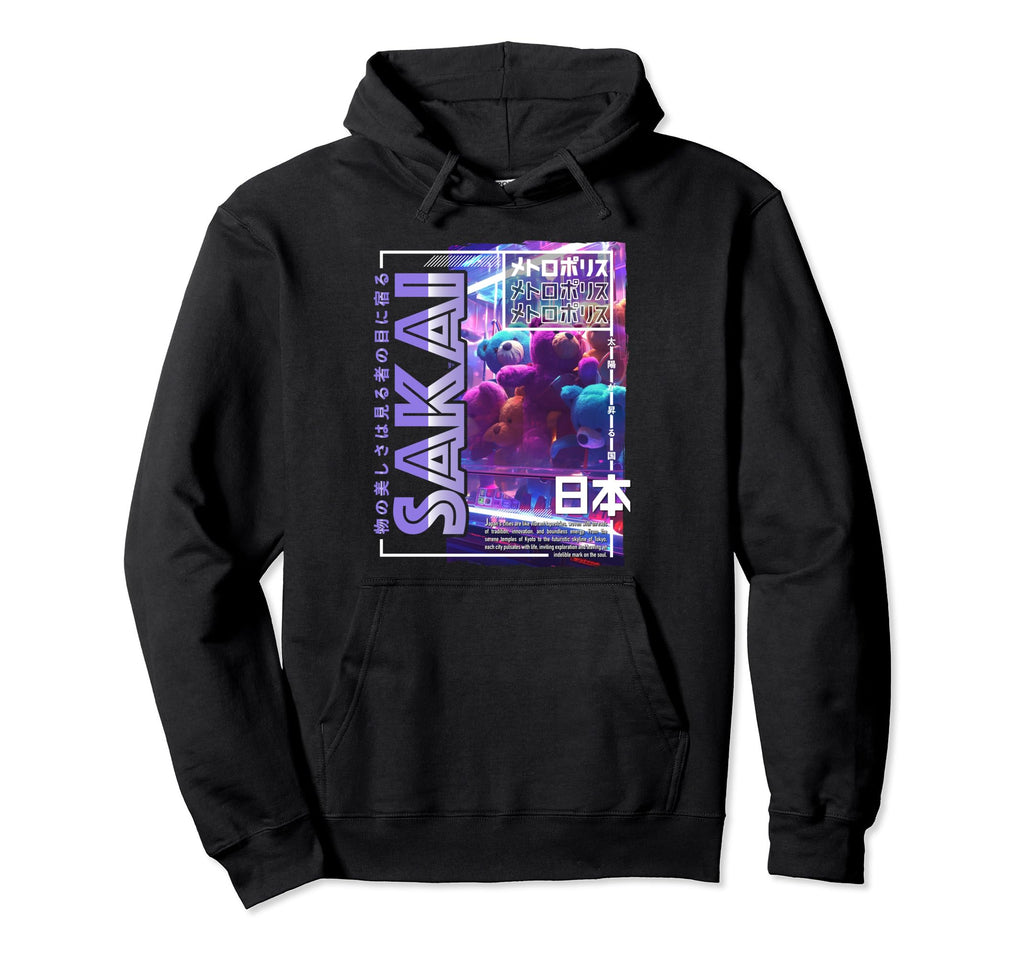 Sakai City 80S Synthwave Soft Toy Hoodie - Aesthetic Graphic Men Women - T-Shirt, Sweatshirt, Hoodie