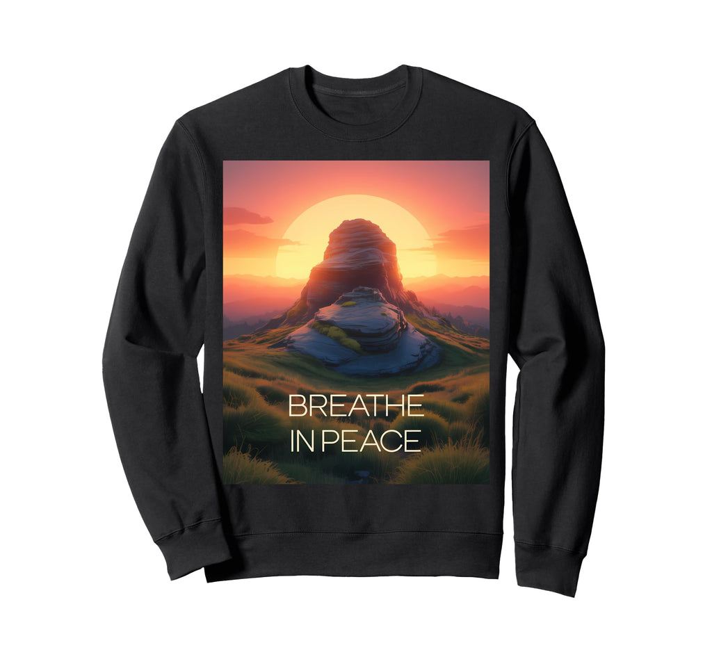 Mindfulness Meditation Mountain Sunrise Sweatshirt - Trendy Graphic Unisex - T-Shirt, Sweatshirt, Hoodie