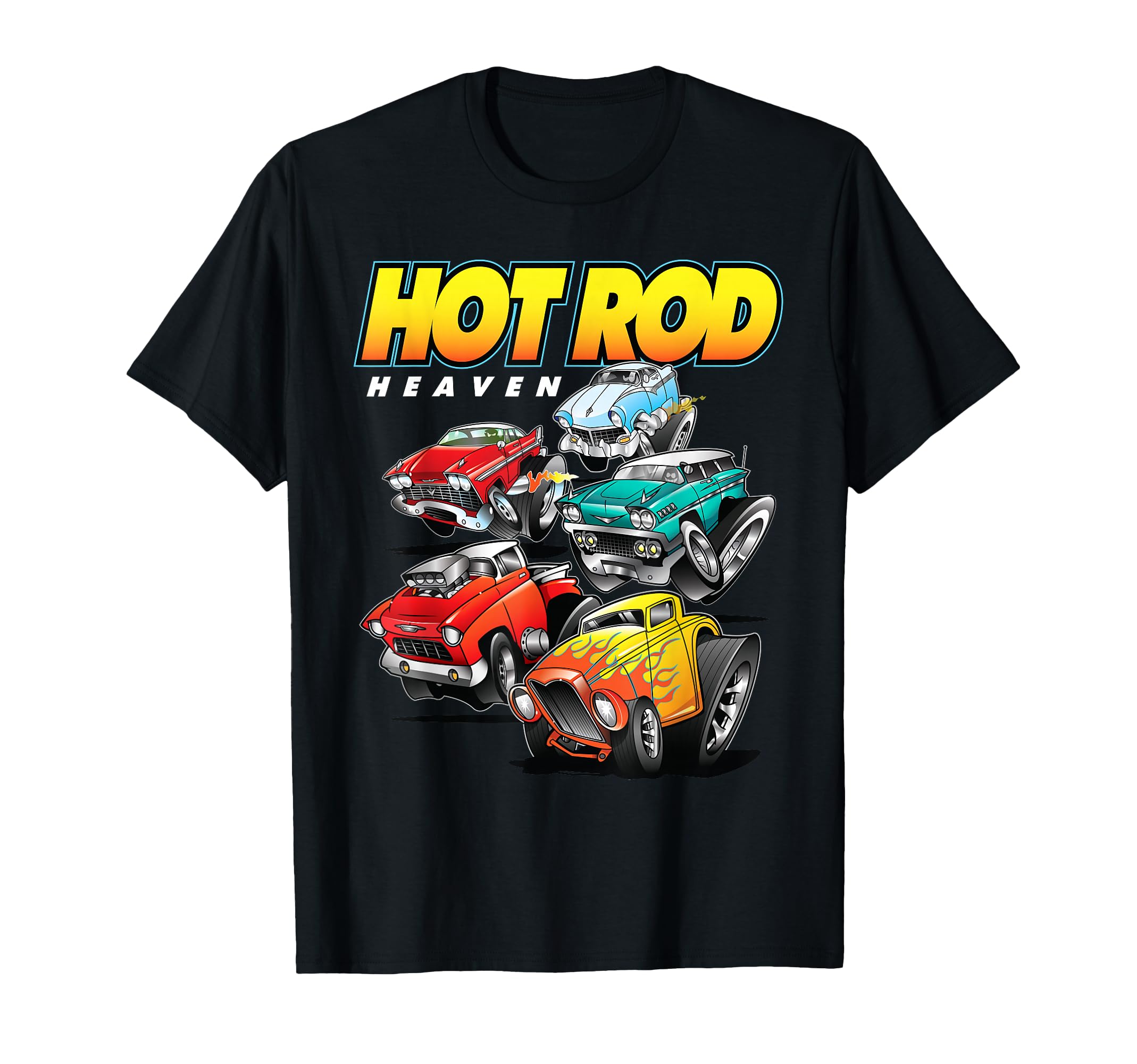 Hot Rod Heaven And Antique Cars And T-Shirt - Novelty Apparel for Adults - T-Shirt, Sweatshirt, Hoodie