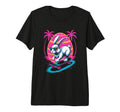 Easter Bunny Skateboard 80S Sunset T-Shirt - Minimalist Print Unisex - T-Shirt, Sweatshirt, Hoodie