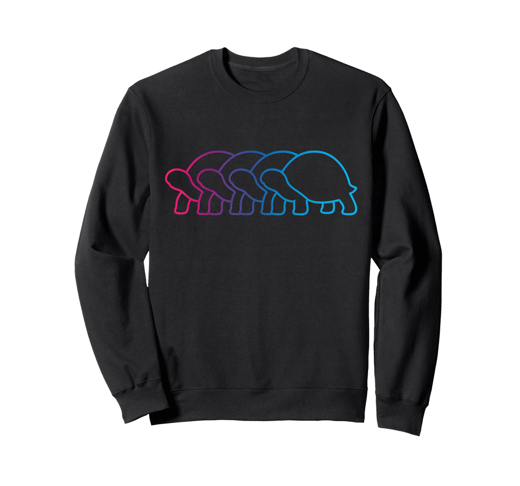 Tortoise Silhouette Synthwave Sweatshirt - Fun Novelty Design for Adults - T-Shirt, Sweatshirt, Hoodie
