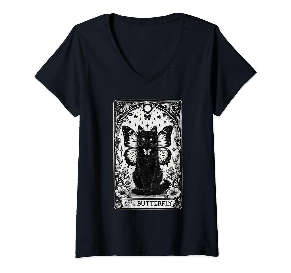Womens Funny Antisocial Butterfly T-Shirt - Graphic Print Men Women - T-Shirt, Sweatshirt, Hoodie