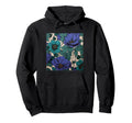 Purple And Green Flowers Hoodie - Streetwear Style Men Women - T-Shirt, Sweatshirt, Hoodie