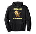 Monkey Singing Karaoke Banana Self Care Hoodie - Unique Graphic for Adults - T-Shirt, Sweatshirt, Hoodie