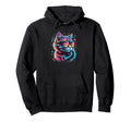 Cat Synthwave Sunglasses 80S Aesthetic Hoodie - Graphic Print Men Women - T-Shirt, Sweatshirt, Hoodie