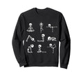 Funny Skeletons Yoga Meditation Sweatshirt - Casual Everyday Wear Unisex - T-Shirt, Sweatshirt, Hoodie