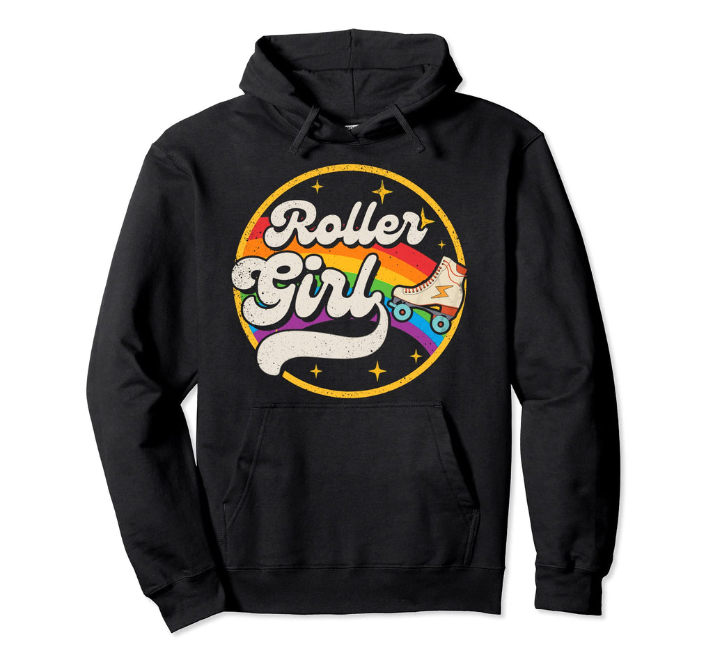 Roller Skater Skating 70S 80S Skates Hoodie - Trendy Graphic Unisex - T-Shirt, Sweatshirt, Hoodie