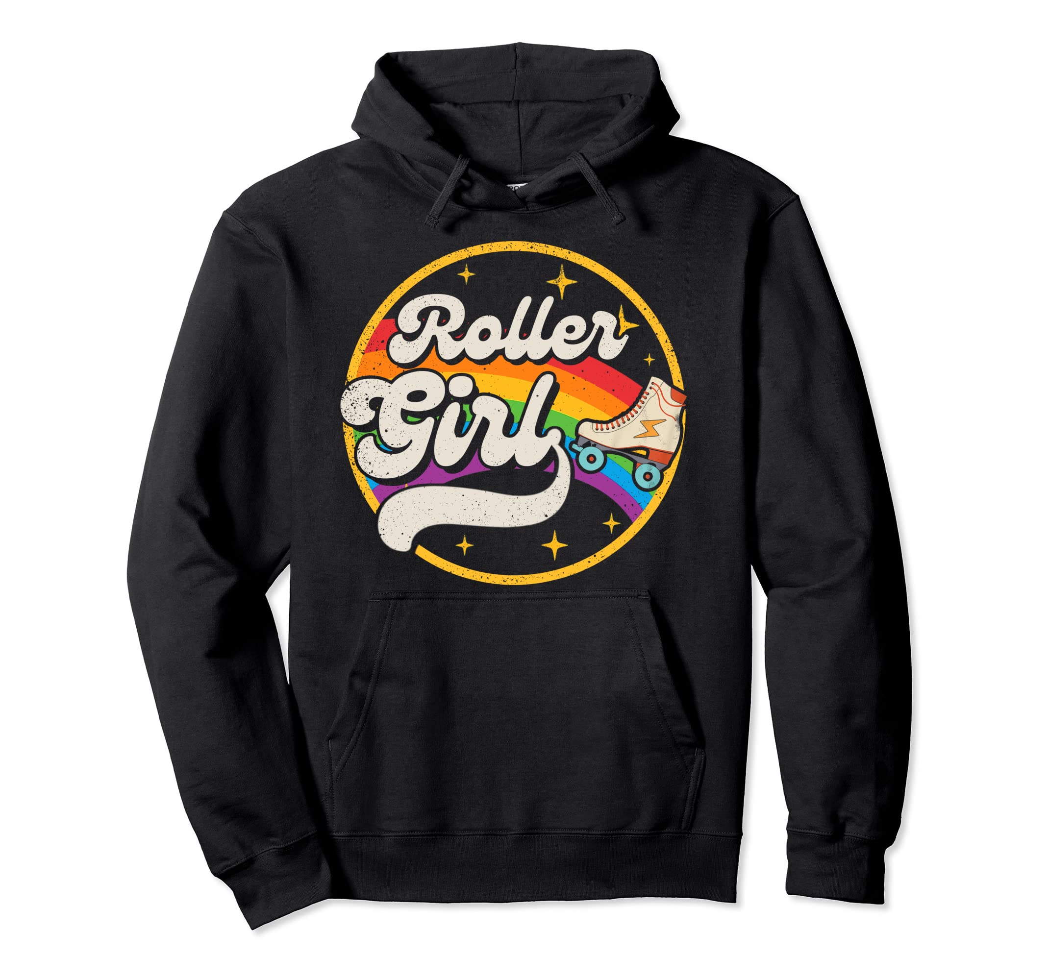 Roller Skater Skating 70S 80S Skates Hoodie - Trendy Graphic Unisex - T-Shirt, Sweatshirt, Hoodie