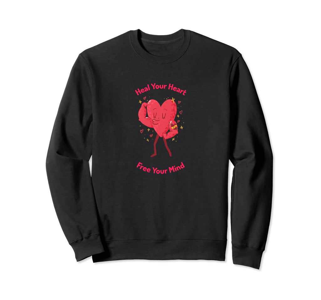 Mental Health Heart Sweatshirt - Casual Everyday Wear for Adults - T-Shirt, Sweatshirt, Hoodie