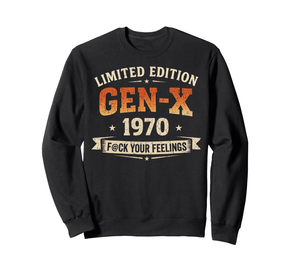 Gen X 1970 Mom Dad Birthday Sweatshirt - Custom Art Print for Adults - T-Shirt, Sweatshirt, Hoodie