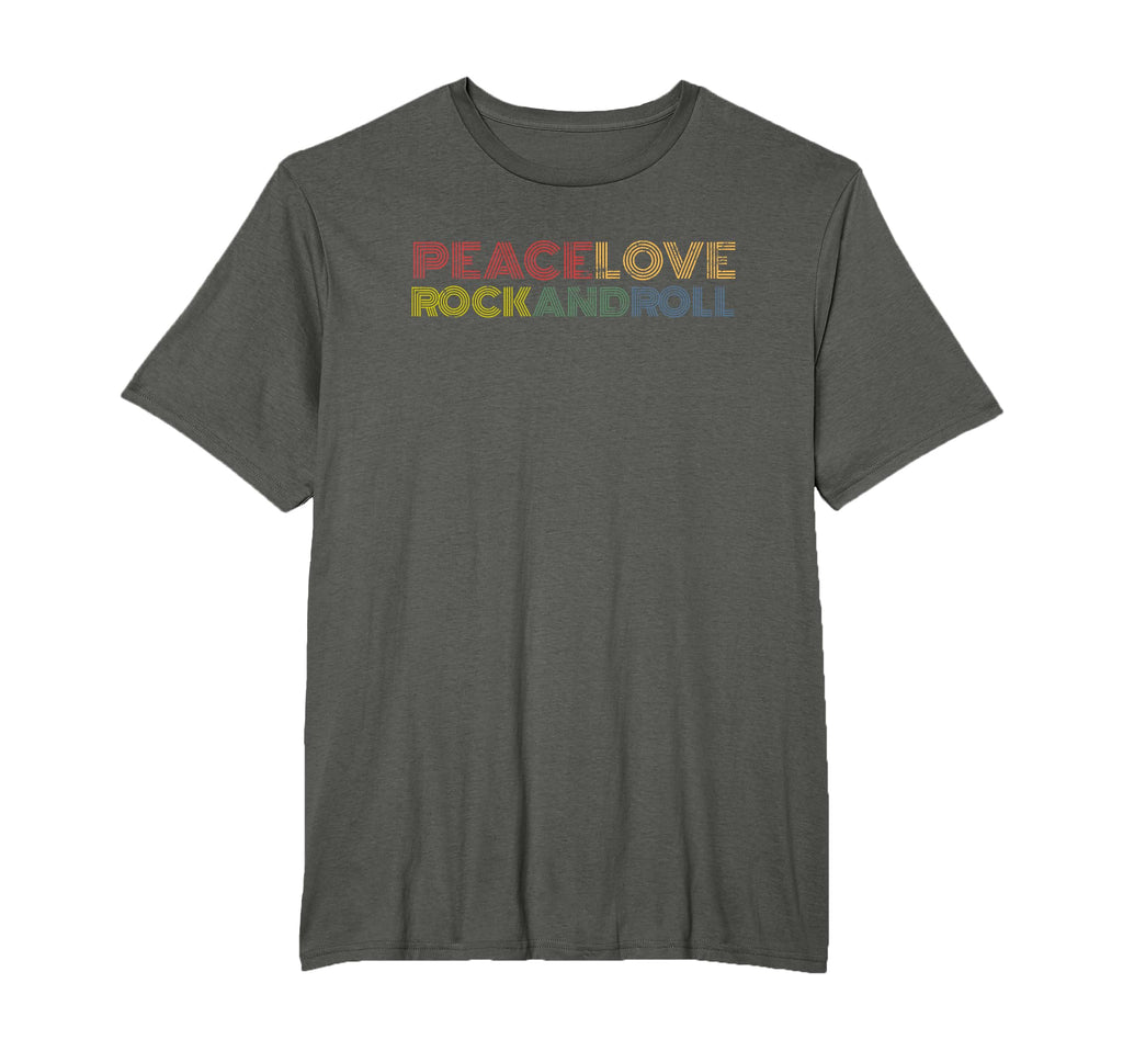 Rock And Roll Peace Love Music T-Shirt - Custom Art Print Unisex - T-Shirt, Sweatshirt, Hoodie