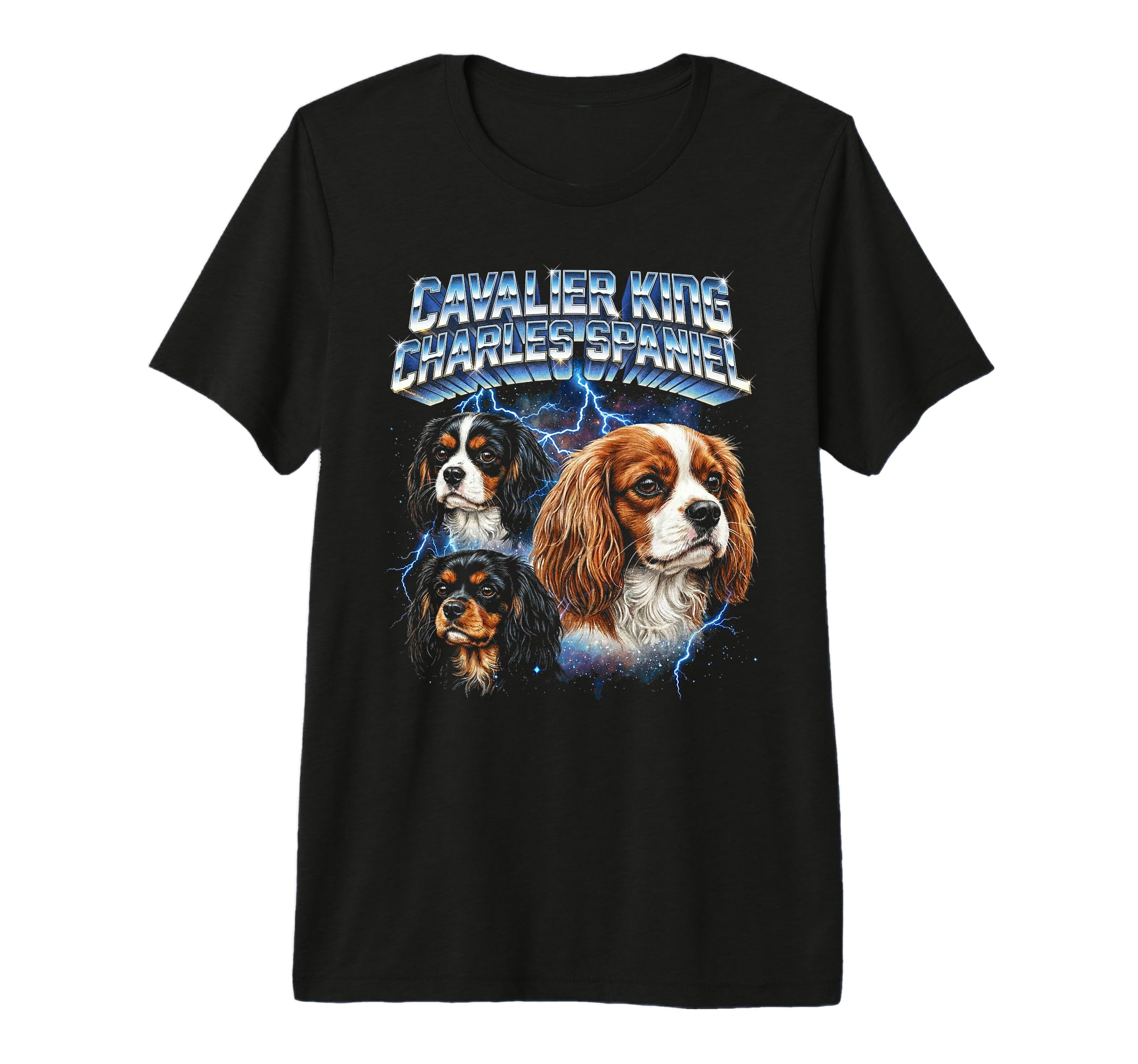 Cavalier King Charles Spaniel 80S Dog T-Shirt - Aesthetic Graphic Unisex - T-Shirt, Sweatshirt, Hoodie