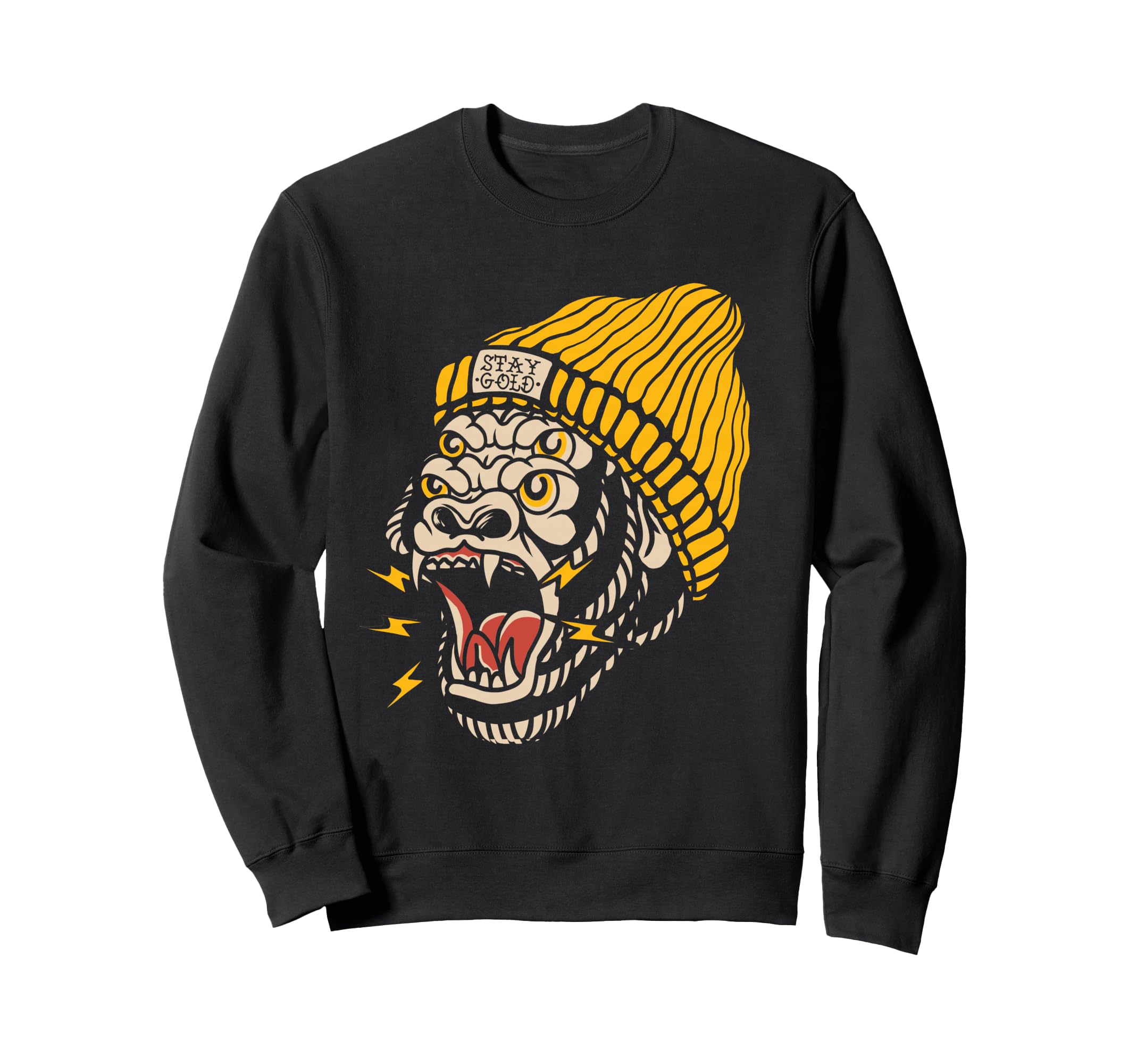 Gorilla Inked Flash Old School Sweatshirt - Streetwear Style for Adults - T-Shirt, Sweatshirt, Hoodie
