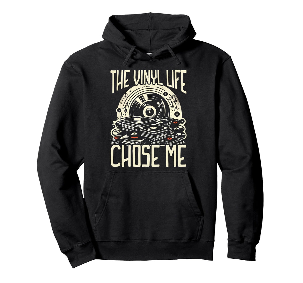 Vinyl Collecting Record Player Audiophile Hoodie - Minimalist Print Unisex - T-Shirt, Sweatshirt, Hoodie