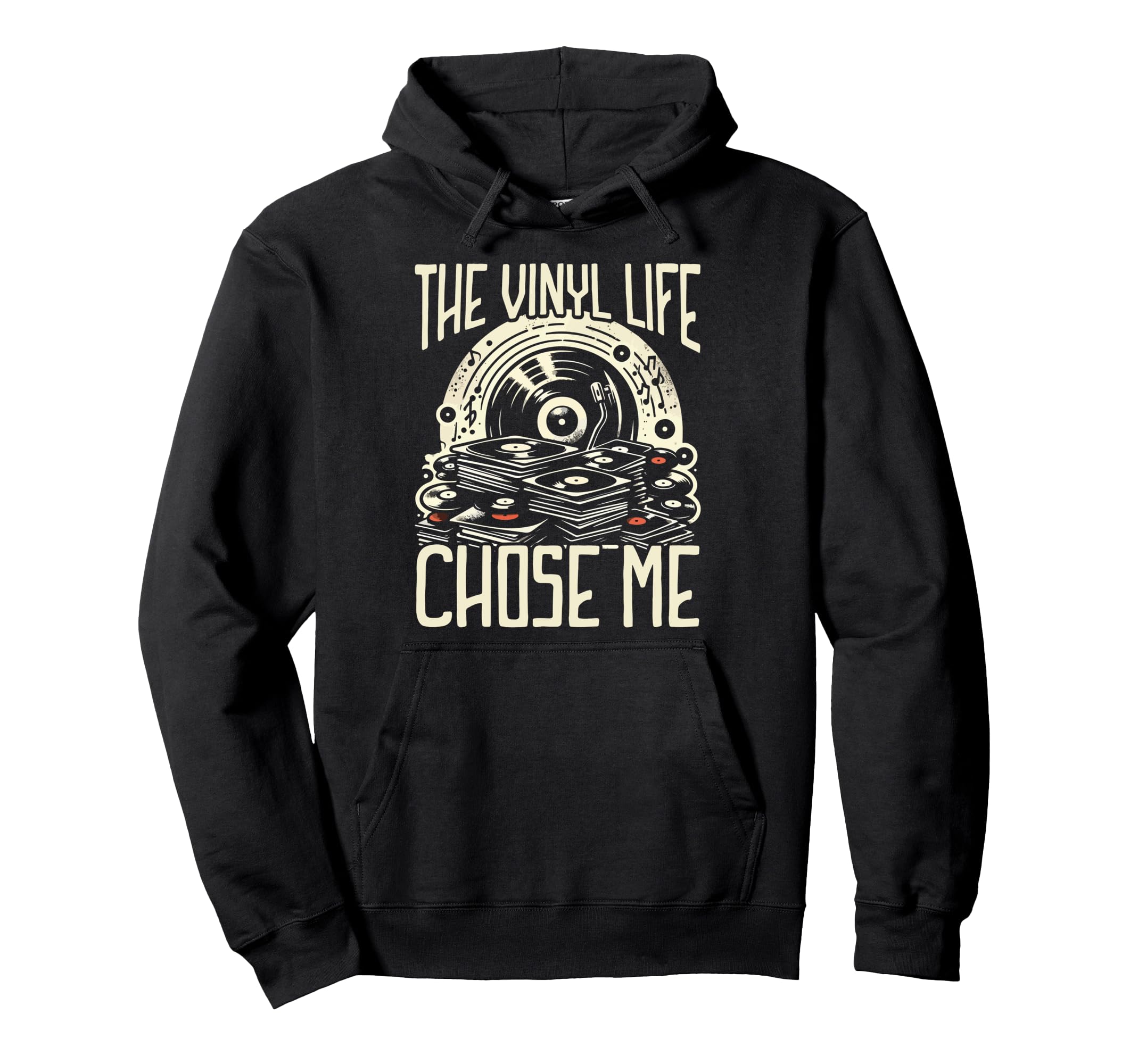 Vinyl Collecting Record Player Audiophile Hoodie - Minimalist Print Unisex - T-Shirt, Sweatshirt, Hoodie